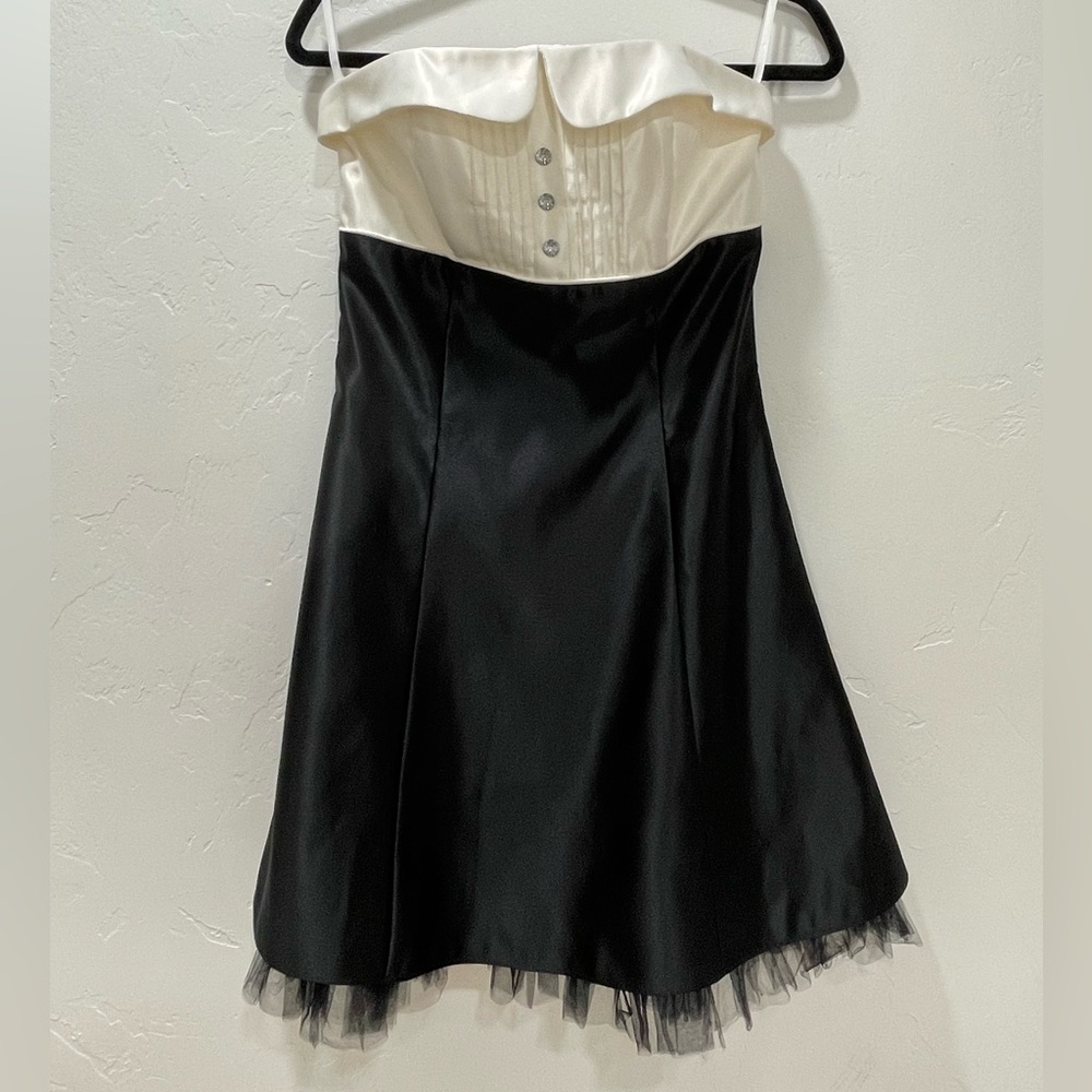 Jessica McClintock for Gunne Sax Vintage Tuxedo Formal Dress Prom Vintage Size 7 - Picture 2 of 15
